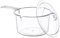 Polly Carbonate Non-Staining Microwave Sauce Pan and Lid, Clear Small Pan with Lid Dish Washer Safe Stain Resistance 0.9 Liter