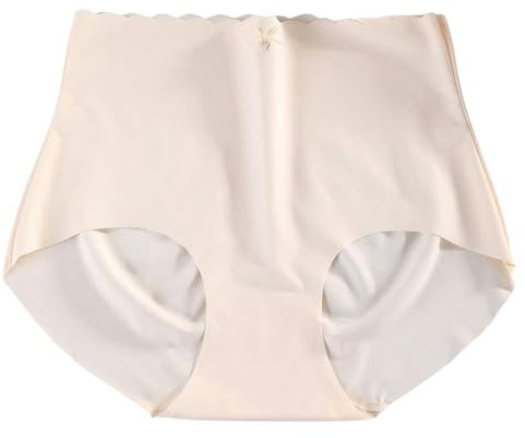 LSZBYHOK Unterhosen Damen 3-Pack Große Sport-Yoga-Slips Für Frauen Für Frauen Hohe Tummelkontrolle Baumwollgegner Antibakterielles Hüftlebeleichterungen-Sekt-XXL