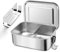 Herogo Lunch Box 1400ML, Stainless Steel Bento Box with 2 Compartments, Bento Lunch Box for Adults and Kids, Metal Bento Box with Removable Dividers, Leak-Proof with Sturdy Lock Clips, Dishwasher Safe