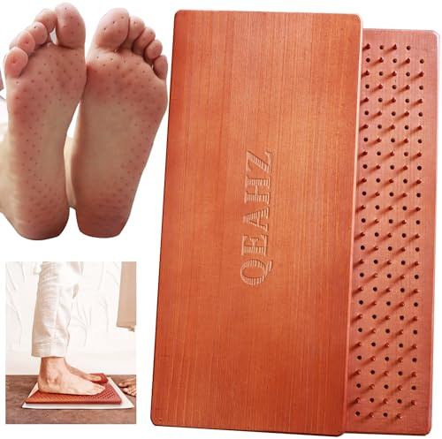 QEAHZ Sadhu Board – Kupfernägel, 15 mm, große Größe, für Experten, Holzbretter für Füße, für Yoga und Meditation