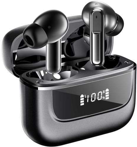 Kopfhörer Kabellos Bluetooth 5.4, In Ear Kopfhörer mit 6 ENC Noise Cancelling Mic, Digitale LED-Anzeige, 2025 Neue Earbuds HiFi Stereo, Wasserdicht, 30 Std. Spielzeit, USB-C, Ohrhörer für Arbeit