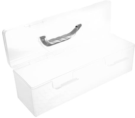 LIFKOME Paint Brush Organizer Handle Large Capacity Storage Box for Artist Tools for Painting and Crafts Supplies Plastic Brush Box Handle for Art Supplies