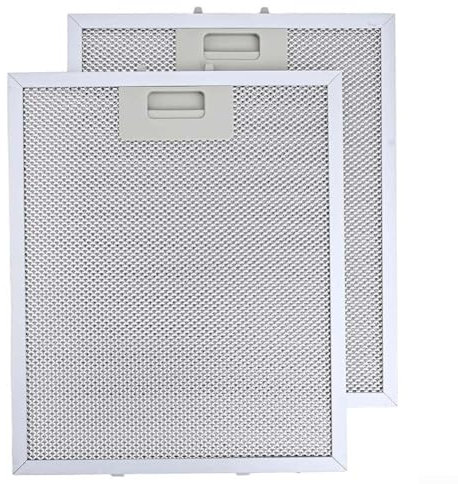 2 x Metall-Fettfilter für Dunstabzugshaube, 330 x 230 x 9 mm, 5 Schichten Aluminium-Fettfilter, für die meisten Dunstabzugshauben