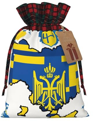 Beutel mit Kordelzug, Motiv: Ukraine-Flagge, 01, Geschenk-Versandtaschen, Hochzeit, Weihnachten, Aufbewahrungstasche, Stoff, Geschenkpapier, Aufbewahrung