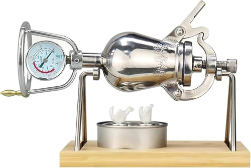 Hochdruck-Popcornmaschine, Heißluft-Popcorntopf aus Edelstahl, Chinesische Handkurbel-Popcorn-Popper-Kanone für Partyspaß bei Familientreffen(300ml)