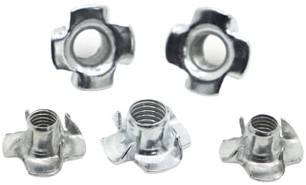 20 Stück M3 M4 M5 M6 M8 M10 verzinkte Vier-Klauen-Muttern, Lautsprecher-T-Muttern, Blindnieten-Einsatz-T-Stück, Möbelbeschläge(M6 20pcs)
