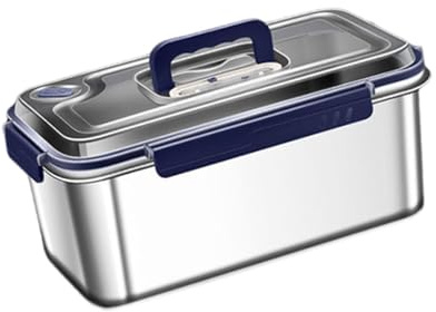 rockible Stainless Steel Lunch Box Refrigerator Storage Box Food Container for Kitchen, 5600ml