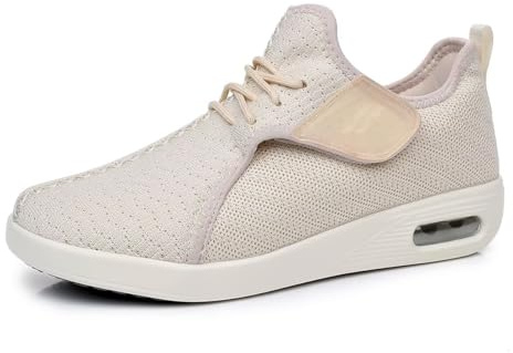 VibeCraft Chaussures Diabétique Homme Femme Extra Larges Respirantes Antidérapantes Confort pour Pieds Gonflés et Sensibles Usage Quotidien