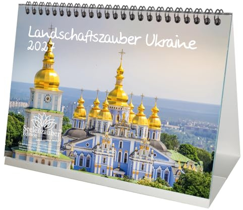 Landschaftszauber Ukraine DIN A5 Tischkalender für 2027 Ukraine Kiew Stadt und Land - Seelenzauber