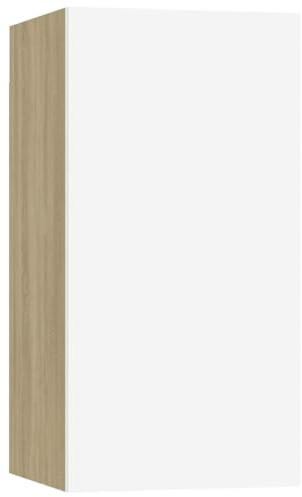 GPWERSDF Hanging TV Cabinet White Sonoma Oak 30.5x30x60 cm Engineered Wood, Wall-Mounted 2 Shelf Storage for Books, Magazines, DVDs, Sturdy and Easy Clean