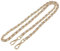 Fenteer Ersatz Taschenkette,Comforty Taschengurt Gold für Taschen,Handtaschenketten, Taschenriemen Flacher, Tasche Schulterriemen,120cm Weiß/Gold
