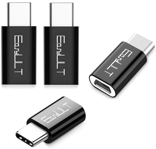 EasyULT USB C Adaptateur, Adaptateur USB Type C vers Micro USB(4-Pièces), et d'autres avec USB C(Noir)