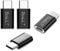 EasyULT Adattatore USB C a Micro USB Femmina[4 Pack], USB C Adapter USB Type C Adattatore Connettore per MacBook Pro, Samsung Galaxy S8/S8+, Google Pixel, Huawei, e Altri Dispositivi USB C (Nero)
