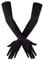SAVITA Long Black Elbow Length Satin Gloves 21 Stretchy 1920s Opera Gloves Evening Party Dance Gloves for Women
