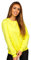 BOLF Damen Sweatshirt Pullover ohne Kapuze Basic Langarmshirt Top Baumwollmischung Pulli Rundhals-Ausschnitt Sweater Farbvarianten Sportlich Fitness W01 Gelb L [A1A]
