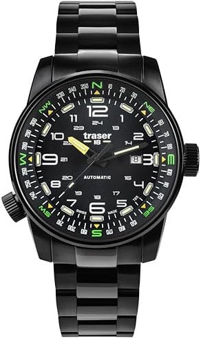 traser H3 Herren-Automatikuhr P68 Pathfinder Schwarz 109522