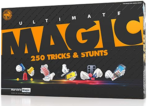 Marvin's Magic - 250 Tricks & Stunts - Kids Magic Set Ultimate Tricks & Illusions - Illusions For Kids - Includes Interactive Pranks, Magic Ups and Balls + Much More