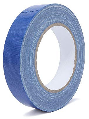 gws Premium Gewebeband, Panzertape mit exzellenter Klebkraft, UV-beständig, wasserfestes Packatape, 80 Mesh-Gewebe, Gewebeklebeband zur vielseitigen Anwendung (1, blau, 25 m x 25 mm)
