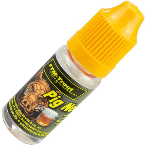 FTM Pig Nectar Öl - 10ml Fischlockstoff für Forellenköder, Forellenöl, Forellen Lockstoff zum Angeln, Lockmittel für Forellenteiche & Forellenseen