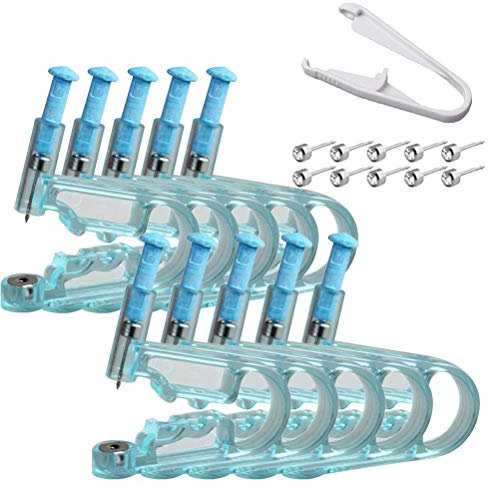 Piercing Pistole Ohr-Piercing Ohrpiercing Werkzeug mit Ohrstecker Asepsis Piercing Kit Ohr-Piercing Gun, Einweg-Ohr-Piercingpistole mit Ohrsteckern, sicher und schmerzfrei,