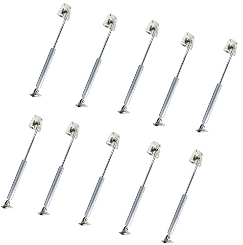 10PCS Furniture Cabinet Gas Spring Hinge Struts, Kitchen Cabinet Door Lift Pneumatic Support Hydraulic Gas Spring Stay Hold Pneumatic Hardware-Pressure: 100N/22.5lb (10pcs)