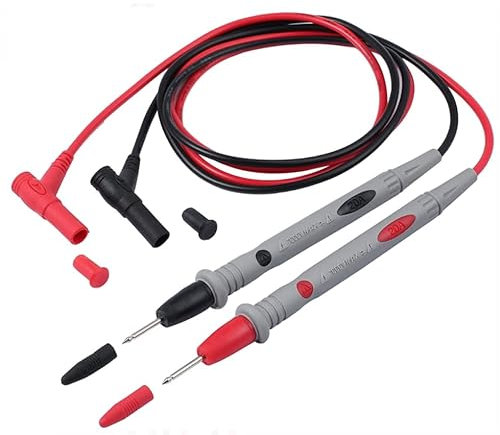 Saraoriginalshop Coppia Puntali per Tester Multimetro coppia cavi misuratore digitale analogico CAT III 1000 VOLT 10 A cavi di prova.