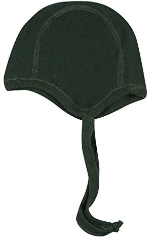 Dilling Mütze aus 100% natürlicher Merinowolle für Babys Piniengrün