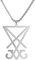 Sigil von Lucifer Anhänger Halskette Edelstahl Satanisches Symbol Anhänger Halskette Siegel des Satan Luzifer Anhänger heidnischer Wicca -Schmuck