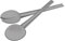 Guzzini 080701177 Posate Insalata, Plastica, Grigio Scuro