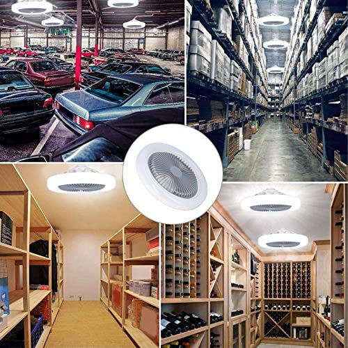 Riuulity Lumière de Ventilateur de Plafond, Ventilateur de Lustre E27 30W avec Moteur Silencieux Facile à Utiliser pour Chambre Salon Salle à Manger en Utilisant