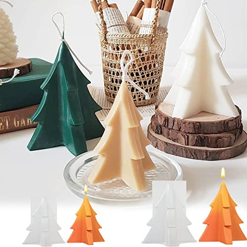 Silikonformen Gießformen Weihnachten Kerzenformen zum Gießen, 3D Weihnachtsbaum Silikonform Weihnachten Gips Zum Gießen Gießformen Silikon Gießform Weihnachten Baum Giessformen Silikon Kerzenform