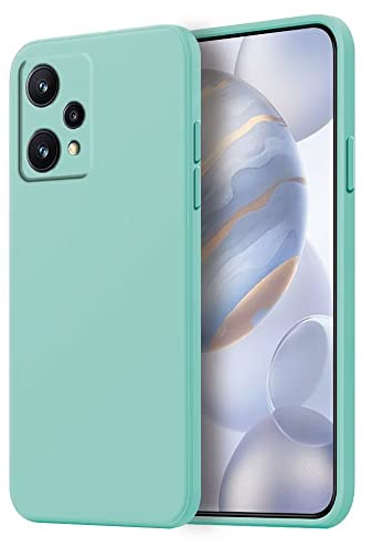 HONLEN Hülle für Realme 9 5G / Realme 9 Pro Schutzhülle Case, (6.59 Inches) Liquid TPU Silicone Handyhülle mit Fallschutz Silikon Cover Helles Cyan