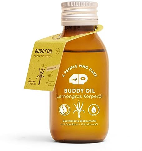 forpeople Körperöl Bio 100 ml · Distelöl, Sesamöl, Sanddornkernöl, Curcumaöl, Lemongras · Reich an Vitamin A und E · Anti Aging Massage und Pflegeöl · Zertifizierte Naturkosmetik