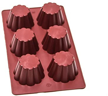 Maé Innovation Moule Silicone brioche 20x30cm - 6 briochettes (Ø7,5x4,6cm par cavité) - Antiadhésif - 100% Premium - Made in France