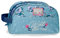 Movom Fleurs Sauvages Trousse De Toilette Deux Compartiments Bleu 24x14x10 cms Polyester