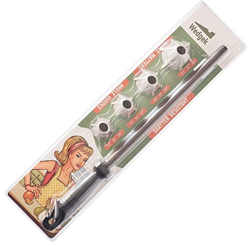 Wedgek HXB - Varilla de afilar gruesa de cerámica y guías de ángulo, resistente a roturas, 11 pulgadas, grano 2000 negro