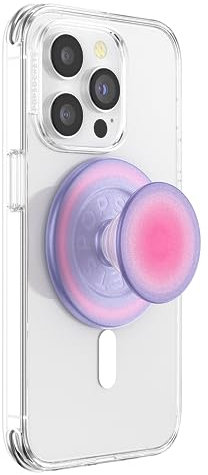 PopSockets Phone Grip for MagSafe with Kickstand, Magnetic Stand, Swappable Top, Secure Hold for iPhone MagSafe Cases, Phone & Tablet Grip, Cute PopSockets - Aura