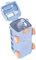 Wasserflasche in Busform, 360° Auslaufsicher, Hitzebeständig, Niedliche Abnehmbare Tragbare Tragbare Wasserflasche mit Tragegurt für den Außenbereich (Blau 500 ml)