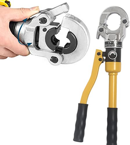 Presszange Ø16-32mm Hydraulische Crimpzange Fitting Tools PEX PB Verbundrohr 8T Rohr Presszange für Verbundrohr und Fittings TH 16-32 Pressbacken 360°