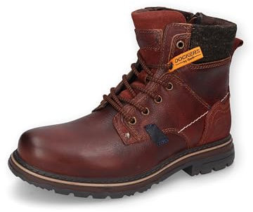 Dockers by Gerli Herren Combat Boots, Männer Stiefeletten,Booties,halbstiefel,Kurzstiefel,uebergangsschuhe,Cognac,47 EU