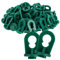 COM-FOUR® Clip per serra 50x - Supporti per piante stabili con elevata capacità di carico - Dispositivi di sospensione per serre e giardini d'inverno - Occhielli per binari (050 clip - verde)