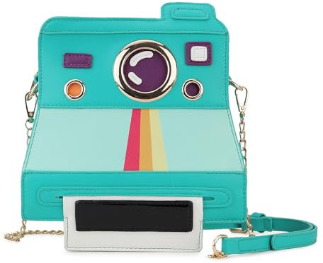 fancybag Borsa a tracolla da donna a forma di macchina fotografica, design Immagine, Registratore radio,Verde