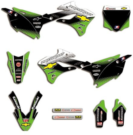 ENARUI Grafiche Adesivi per Kawasaki KX 85 112 KX85 KX112 2022 2023 2024 e Numero Personalizzato Gratuito