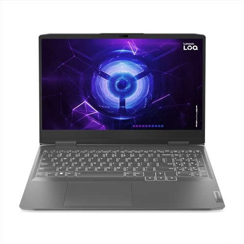 Lenovo LOQ 15IRH8 - Ordinateur Portable Gaming 15.6'' FHD 144Hz (Intel Core i5-12450H, RAM 16Go, SSD 512Go, NVIDIA GeForce RTX 4060-8GB, Windows 11 Home) Clavier AZERTY Français - Gris Foncé