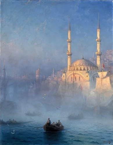 MHFFDYIV Bekannt Wand Kunst Bild Leinwanddruck Bilder Istanbul Ivaninovich Ayvazovsky Leinwand Wandbilder für Wanddekoration 60x90cm