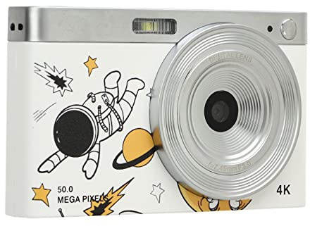 Digitalkamera, 2,88-Zoll-IPS-Bildschirm, 50 MP, 4K-Vlogging-Kamera, 16-facher Digitalzoom, mit 750-mAh-Akku und 32-GB-Karte für Reisen, Abschlussfeier, Hochzeit,
