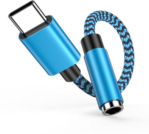 USB C auf Klinke, USB C auf 3 5mm Klinke Kopfhörer Adapter, Typ C aux Audio Adapter für Samsung Galaxy S25/S24/S23 Ultra/A55/A35/A16/Note 20, iPhone 16/15/Pro Max/Pro/Plus, Huawei,Pixel,iPad Pro