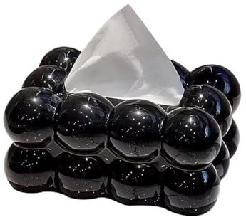 Tissue-Box mit Wolken-Design, for Wohnzimmer, Couchtisch, Papierhandtuchspender, Taschentuchhalter, Küchendekoration taschentücher Box(Black,1PC)
