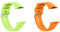 2 Stück Silikon Armband Kompatibel mit Polar Vantage V, Wasserdicht Weiche Ersatzriemen, Weiches Silikon Ersatzarmband Sportarmband für Damen Herren, A-Grün/Orange