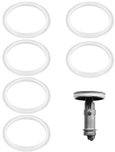 38mm Pop Up Sink Plug Rubber Seals, 6 Pack O-Rings Seal Gasket Replacement Washers for Push-Type Basin Waste Drains Bath Plug Spares Sinks Metal Plugs Washbasins Kitchen Basin